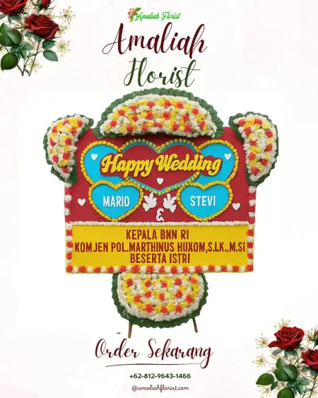 Papan Bunga Pernikahan Legowetan